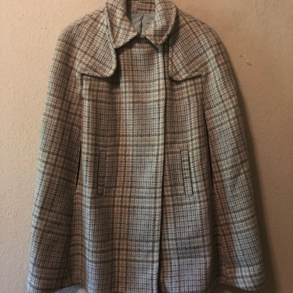 Jackets & Blazers - Vintage 1950s Plaid Cape Jacket